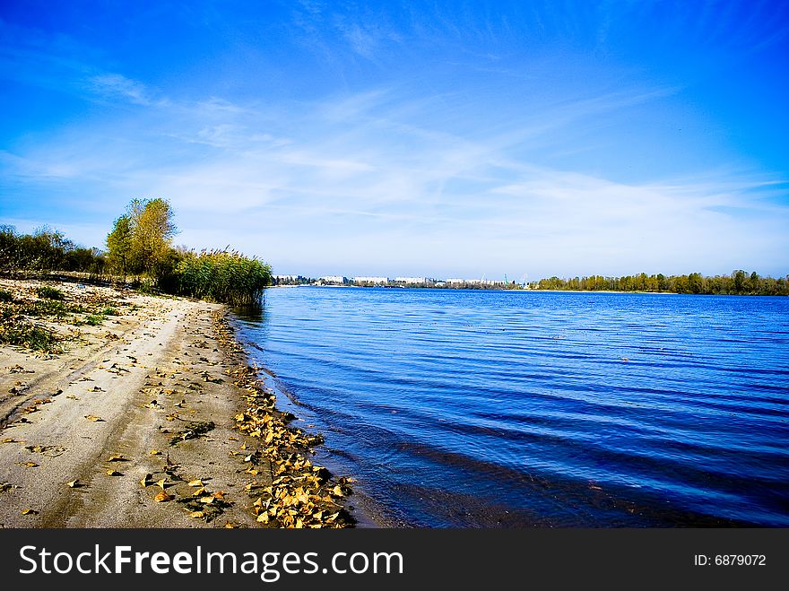 Bank of the river Dnieper. Bank of the river Dnieper