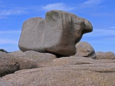 Granite Rocks Near Ploumanach, Brittany Royalty Free Stock Images Granite Rocks Near Ploumanach, Brittany Royalty Free Stock Images