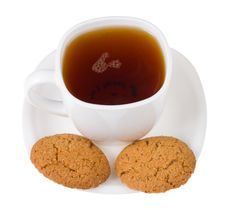 Tea With Two Cookies Stock Photography