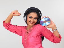 Asian Woman Enjoying Music Stock Photos Asian Woman Enjoying Music Stock Photos
