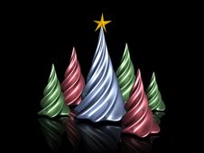 3D Christmas Trees Stock Photos 3D Christmas Trees Stock Photos