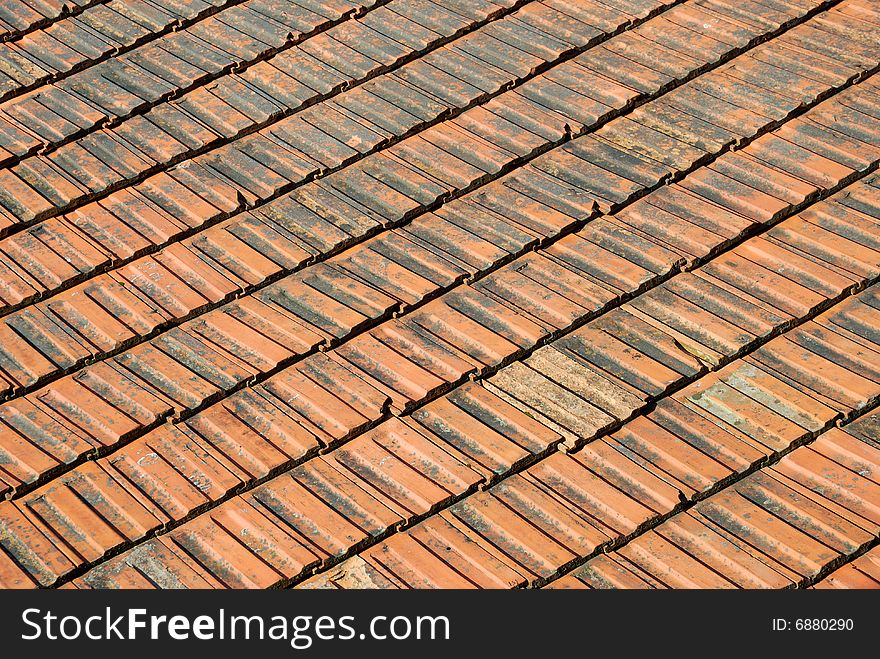 Red Roof tiles in repetion