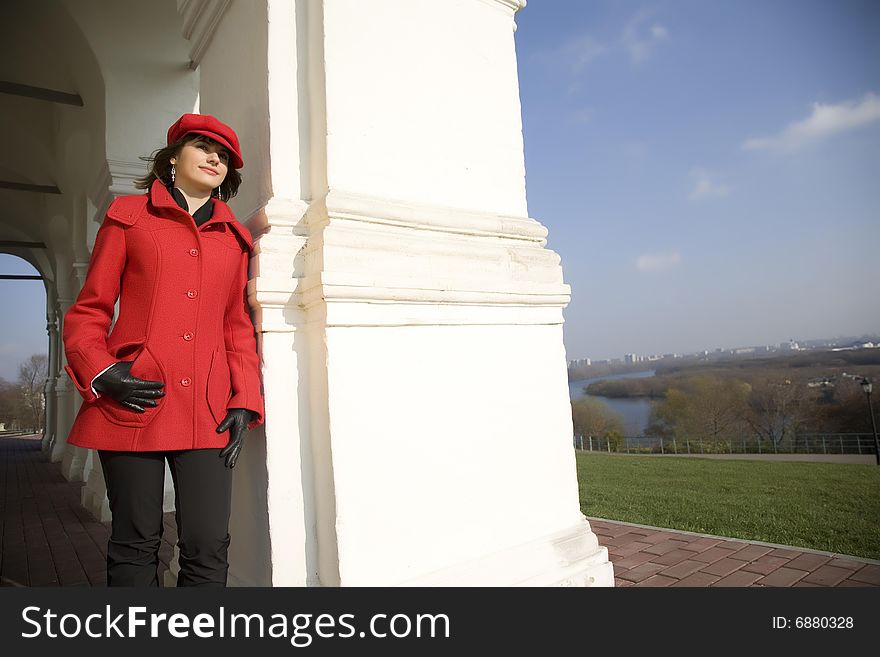 Pretty Model Portrait On The Nature Background