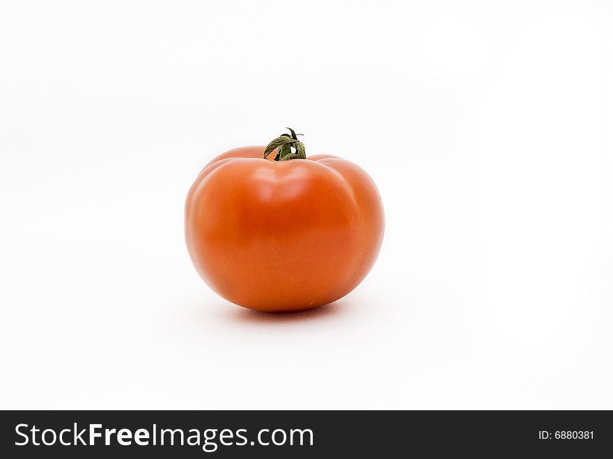 Tomato on white a background