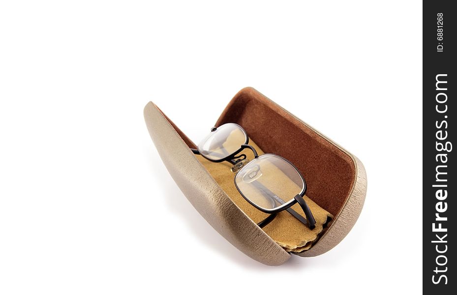 Spectacles In Case With Chamois Leather