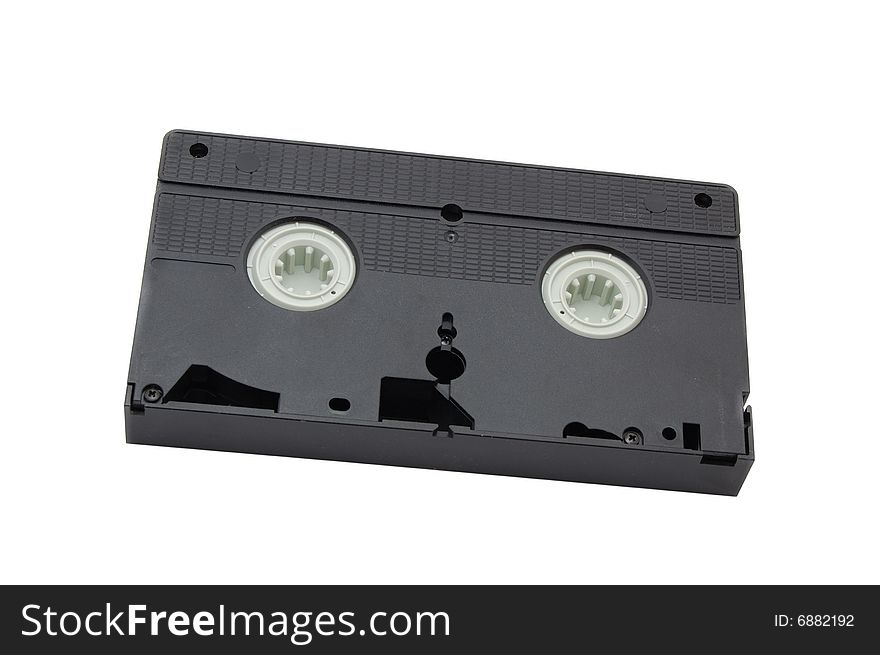 Vhs cassete isolated on a white