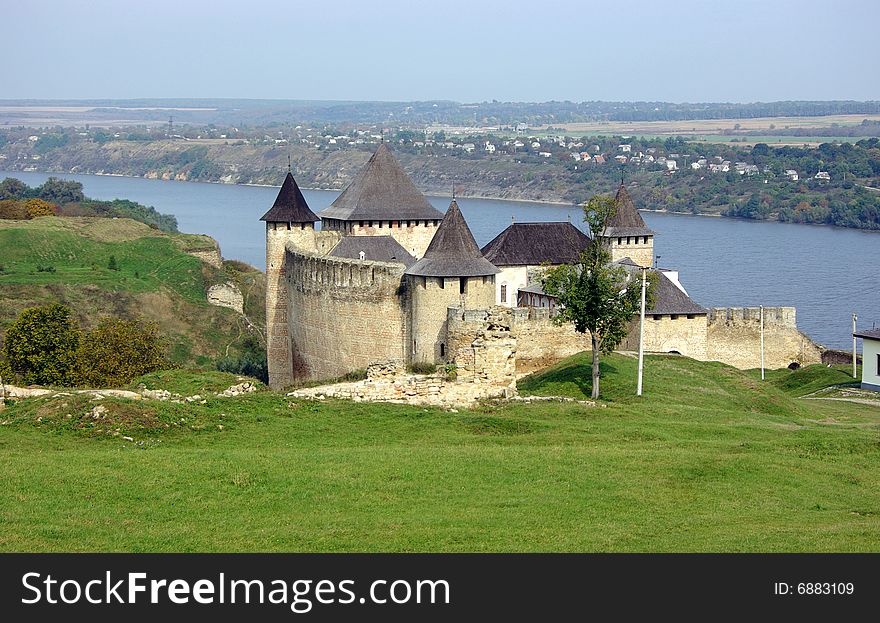 Medieval castle Hotyn in Ukraine. Medieval castle Hotyn in Ukraine.