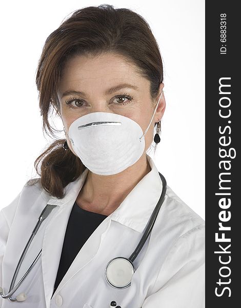 Doctor with book on the white background. Doctor with book on the white background