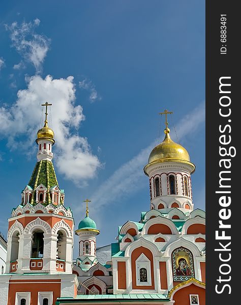Kazan Cathedral, a Russian Orthodox church. Red Square, Moscow, Russia