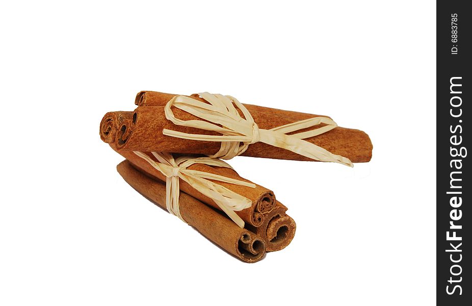 A pair of cinnamon sticks bundles
