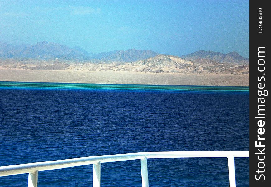 View of the sea in Natural park Ras Mohamed - Egypt