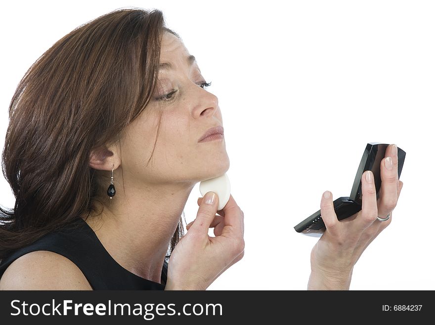 Woman Applying Make Up