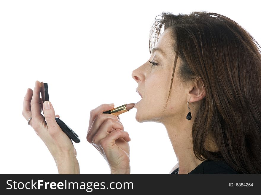 Woman Applying Make Up