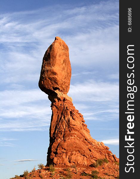 Nature performs an awesome balancing act using red rocks. Nature performs an awesome balancing act using red rocks.