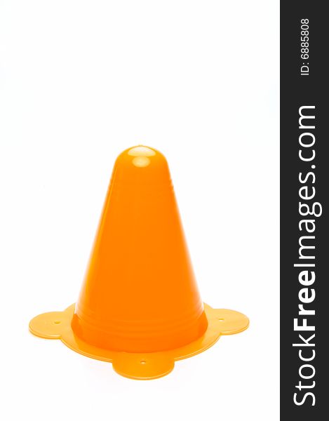 Traffic cones isolated against a white background