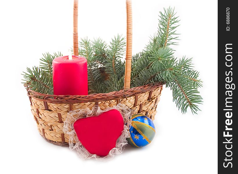 Candle in basket