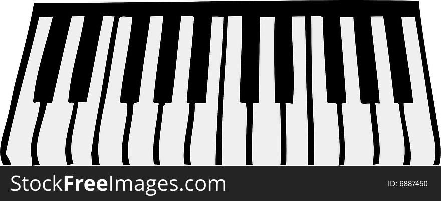 Illustration of some piano keys