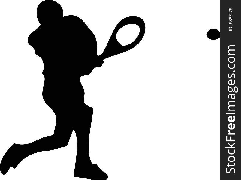 Illustration of a tennis player