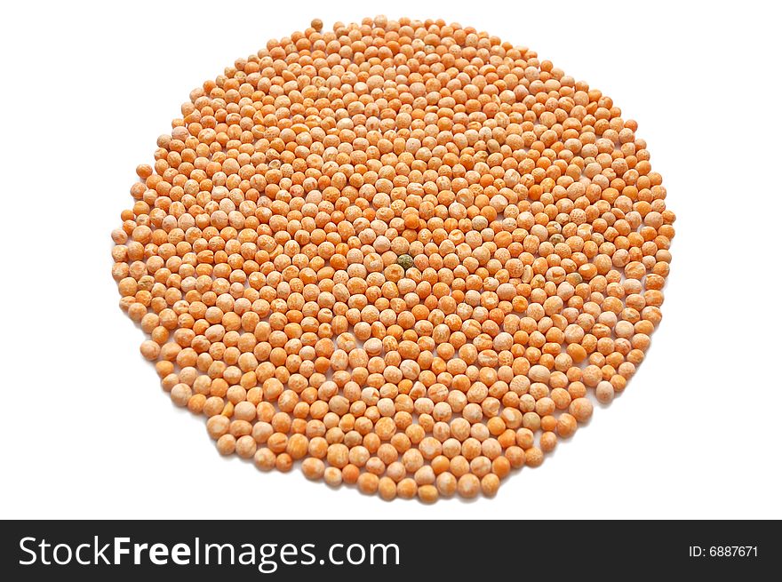 Circle of dry peas