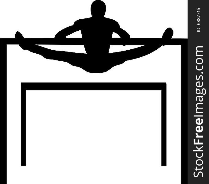 Illustration of a professional gymnast