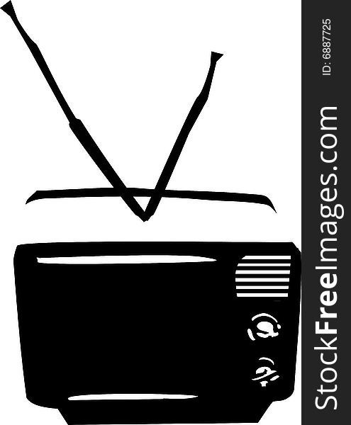 Illustration of a black tv