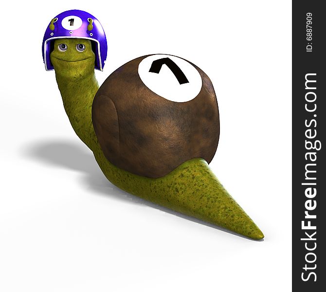 Cartoon Racing Snail