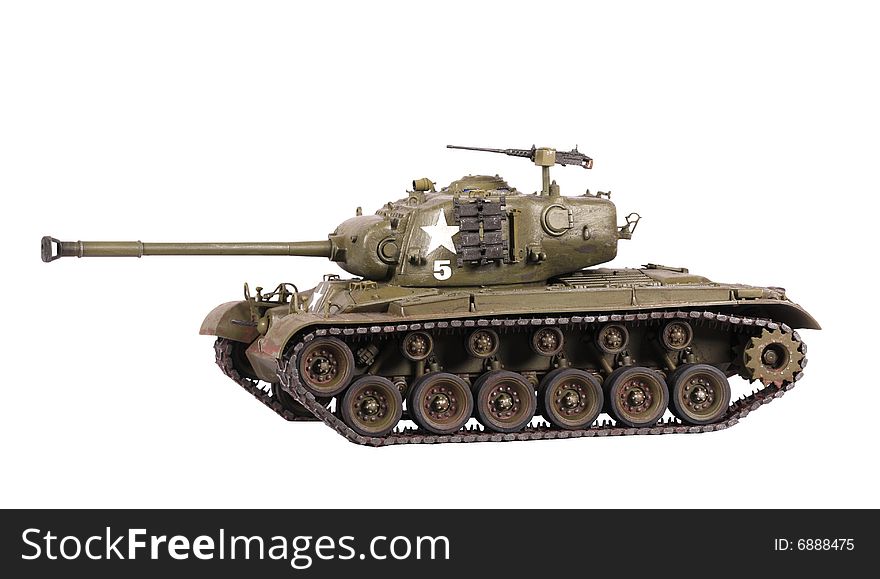 Plastic model of M-24 Pershing tank. Plastic model of M-24 Pershing tank