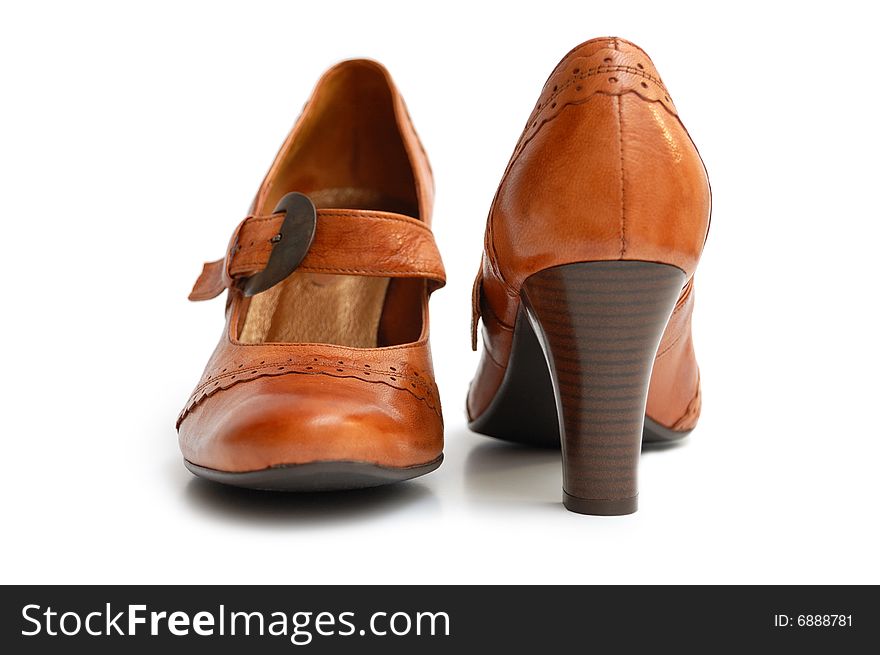Pair Of Leather Woman Shoes