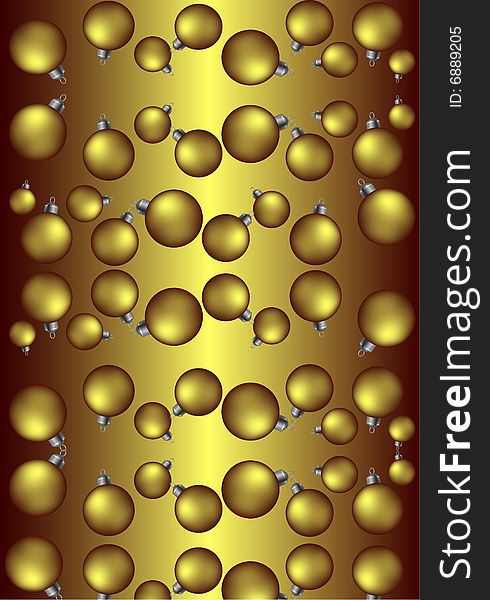 Christmas background with balls, vector illustration
