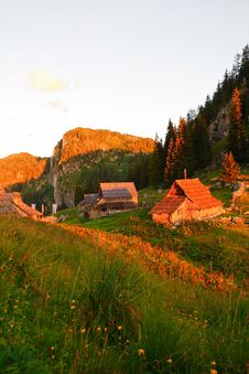 The Sunrise In Julian Alps Royalty Free Stock Images The Sunrise In Julian Alps Royalty Free Stock Images