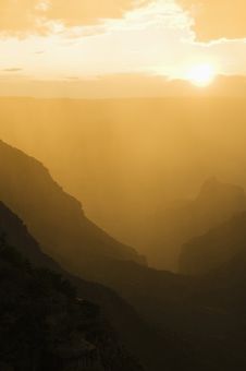 Grand Canyon At Sunset Royalty Free Stock Photos