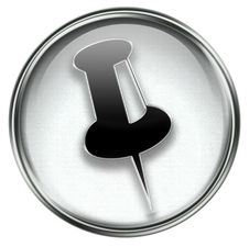 Thumbtack Icon Grey Stock Photo