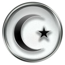 Moon And Star Icon Grey Royalty Free Stock Photos Moon And Star Icon Grey Royalty Free Stock Photos