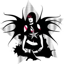 The Bat Girl Royalty Free Stock Image The Bat Girl Royalty Free Stock Image