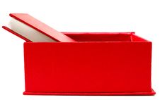 Red Cover Book In Red Cardboard Box. Stock Photography