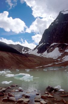 Glacial Lake At Angel Glacier Stock Photos Glacial Lake At Angel Glacier Stock Photos
