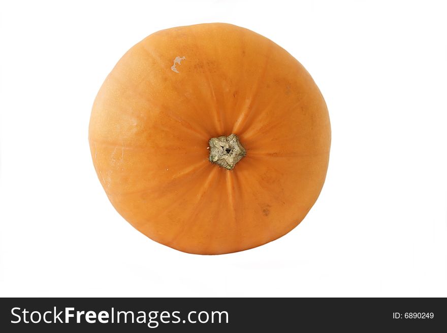 Large pumpkin isolated over a white background