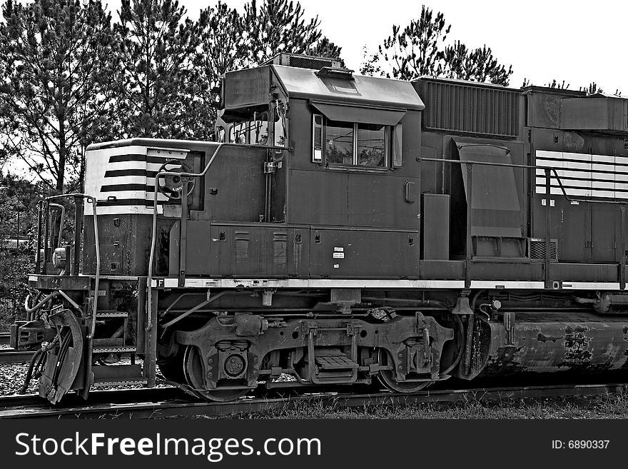 Train Locomotive Black And White