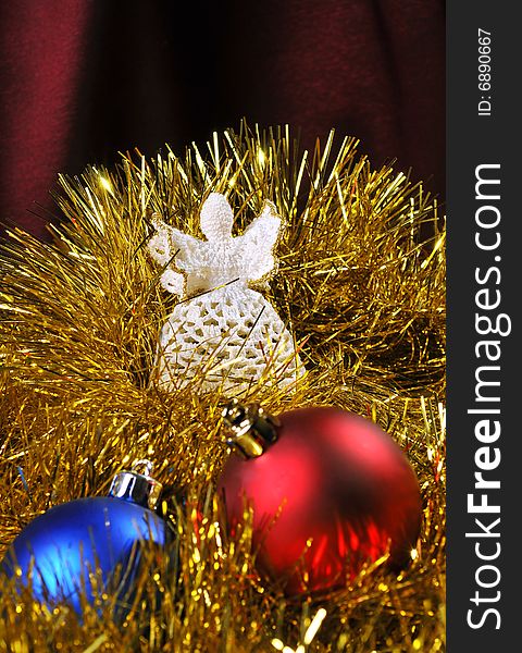 Close up of christmas tree decoration. Close up of christmas tree decoration