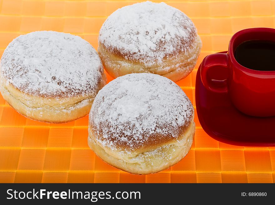 Doughnut and coffee