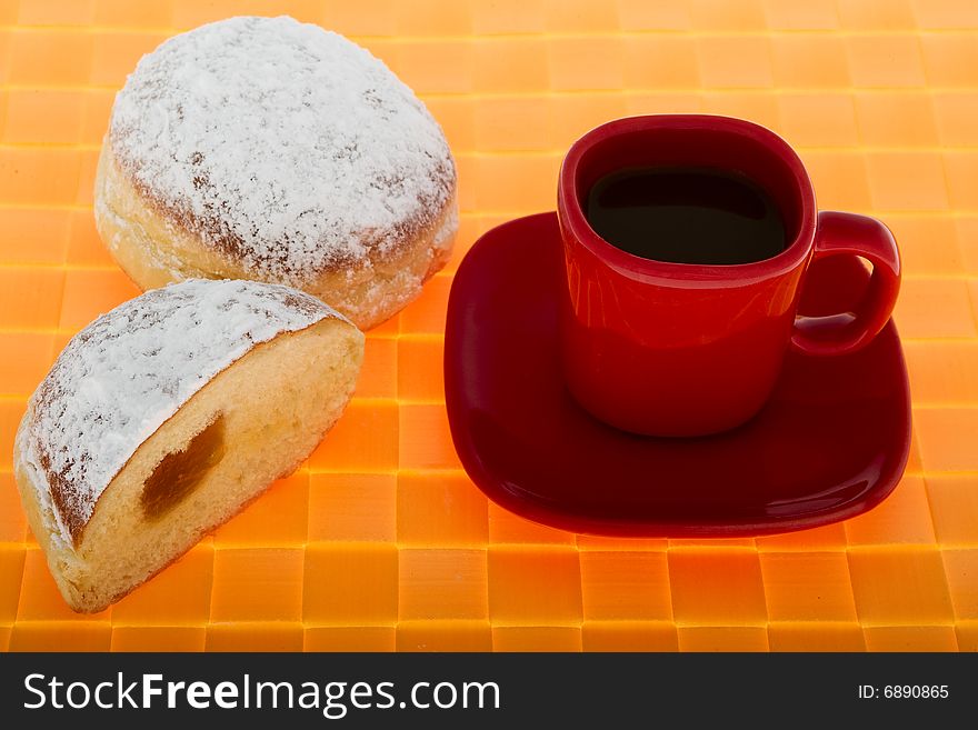 Doughnut and coffee