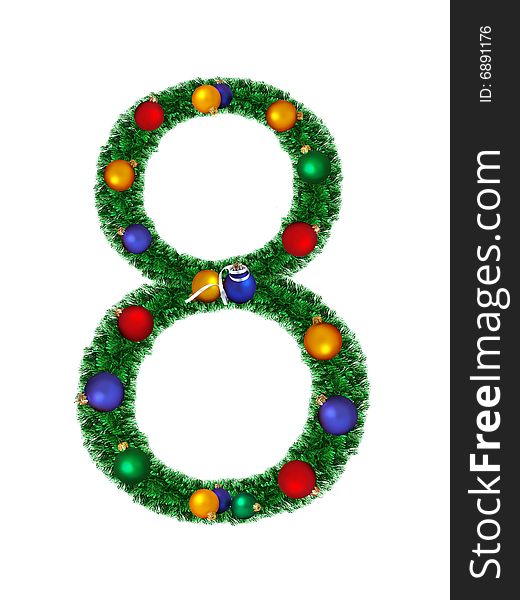 Numeral From Christmas Decoration - 8