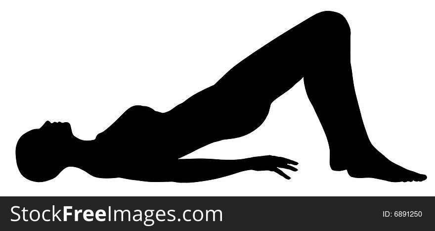 Exercise Laying Silhouette