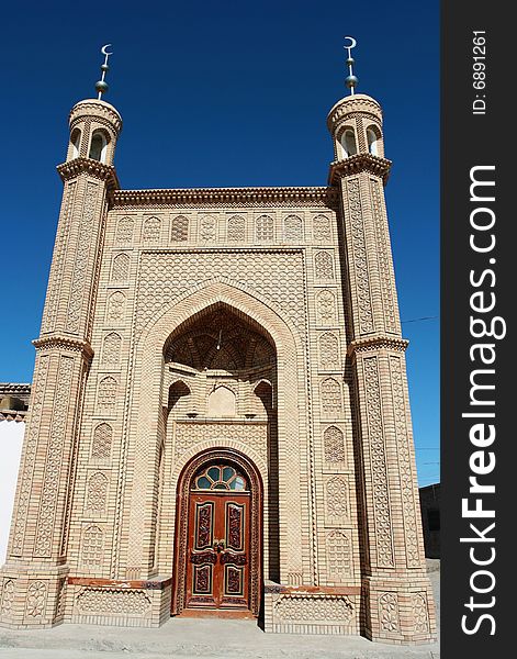 One of the mosques in Xinjiang, China.