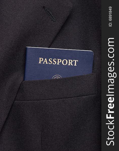 Business Suit Coat With Passport