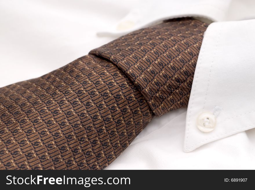 Close-up Of A Dress Shirt And Tie