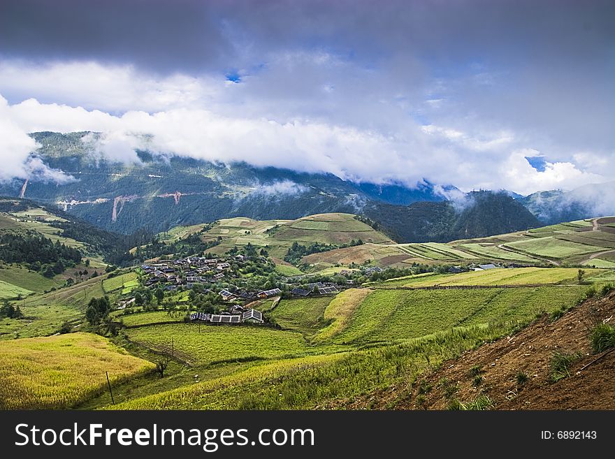 This is  beautiful chinese rural scenery