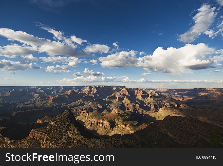 Grand Canyon during the day with blue sky