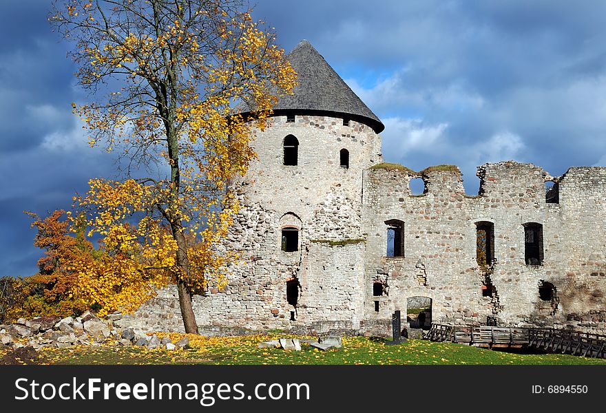 Ruins of the ancient castle Cesis, Latvia. Ruins of the ancient castle Cesis, Latvia.