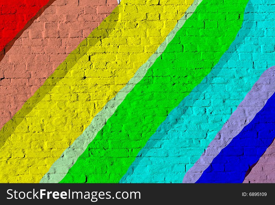 Abstract color  brick wall texture background